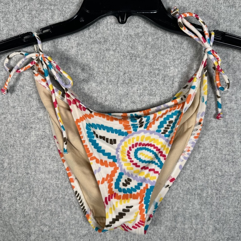 Victoria's Secret Medium Pink Tag Bikini Bottom 2007 Colorful String Swimsuit